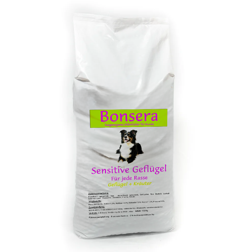 Bonsera Sensitive Geflügel 12,0 kg – Frantz-Tierbedarf