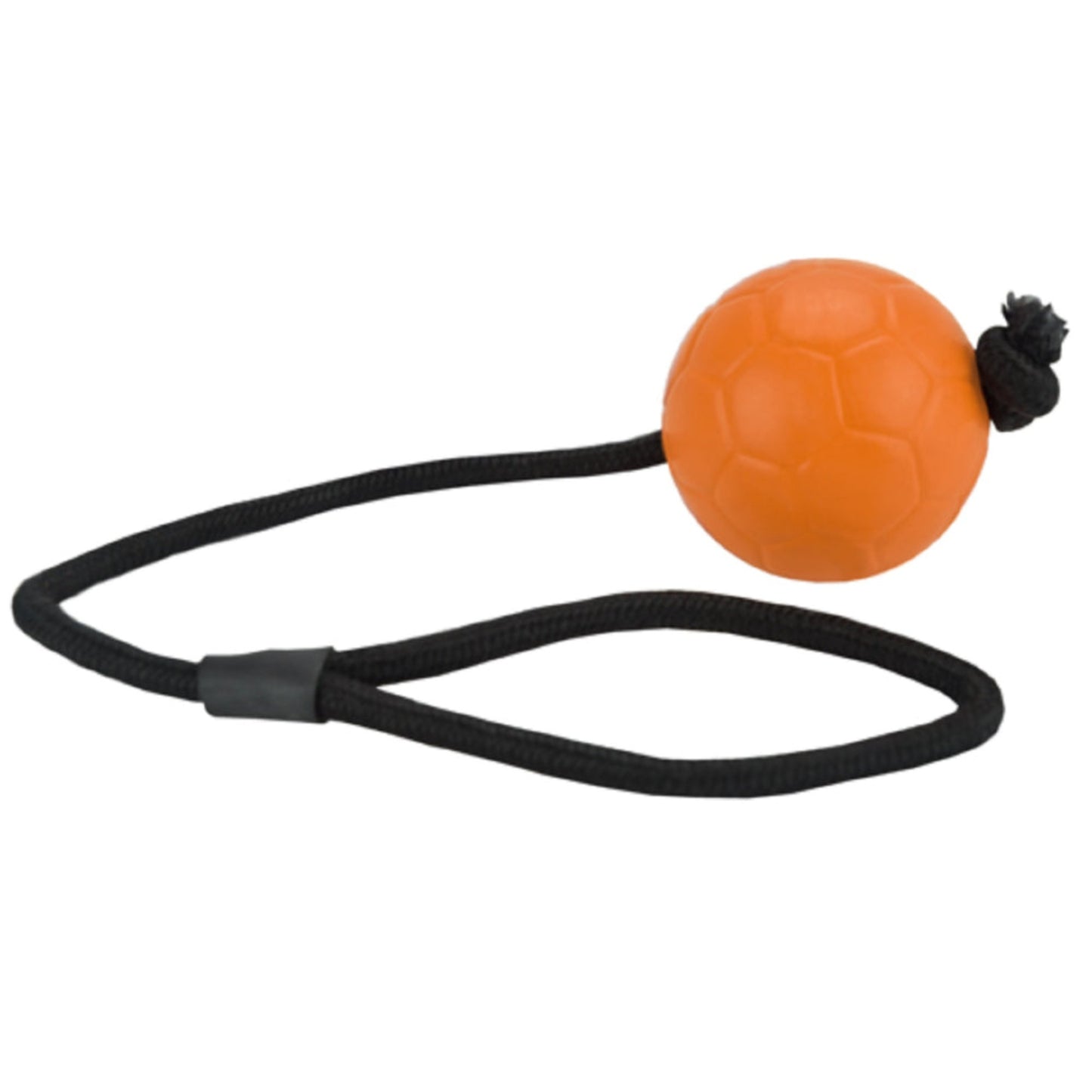Natural rubber ball with cord - massive - buoyant